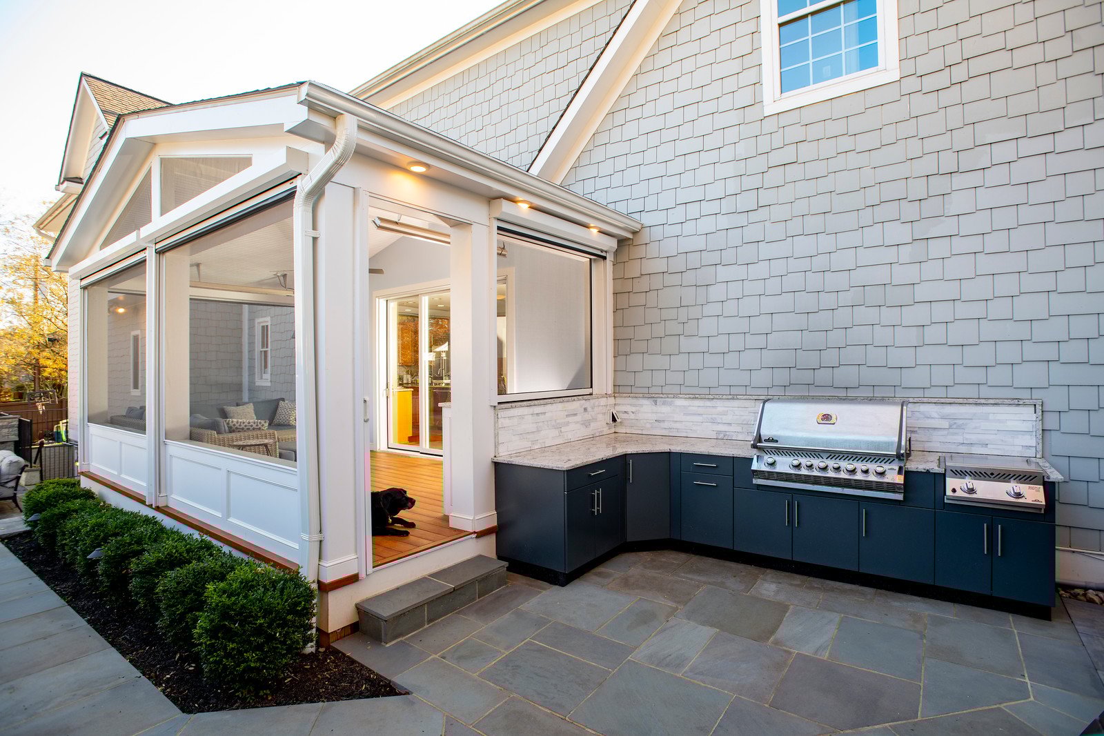 Bethesda Screened Porch with Danver Outdoor kitchen